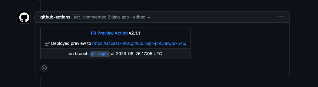 GitHub preview